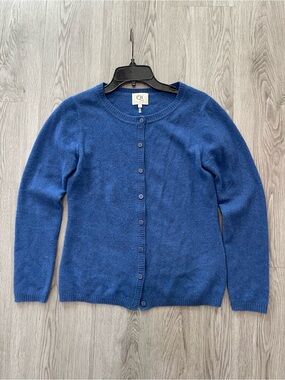 Qi cashmere blue cardigan